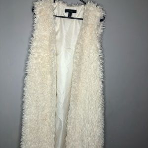 Cream Faux Fur Vest
